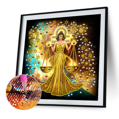 Twelve Constellations - Special Shaped Drill Diamond Painting 30*30CM