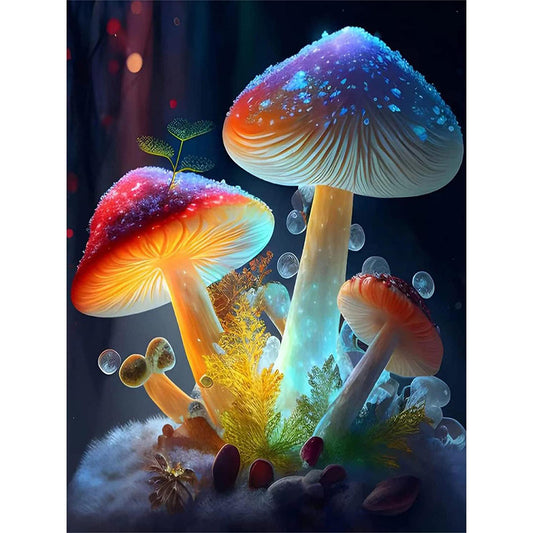 Mushrooms With Frost 30*40Ccm(canvas) full round drill diamond painting