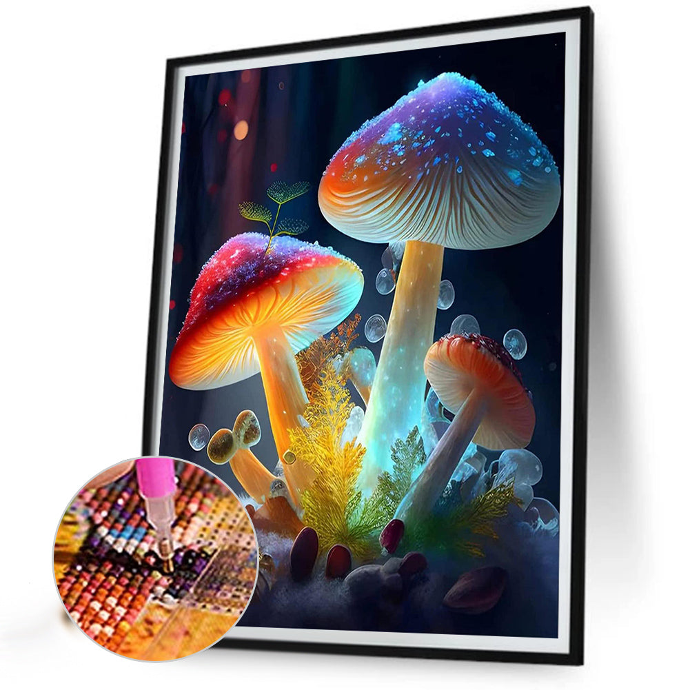 Mushrooms With Frost 30*40Ccm(canvas) full round drill diamond painting