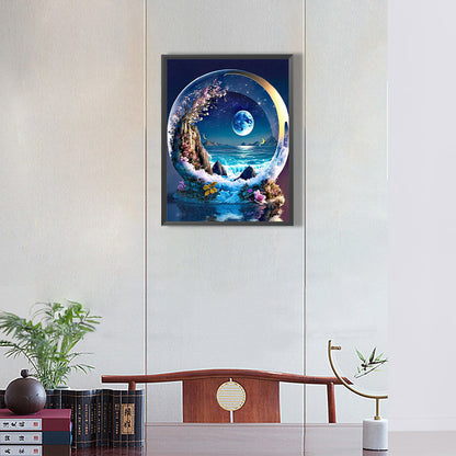 Crystal Night Scene 30*40Ccm(canvas) full round drill diamond painting