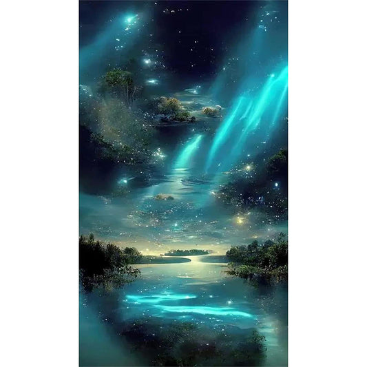 Moonlight Through The Clouds 40*70Ccm(canvas) full round drill diamond painting