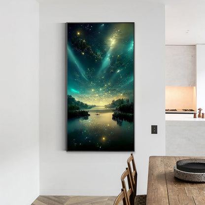 Starry Night Scene 40*70Ccm(canvas) full round drill diamond painting