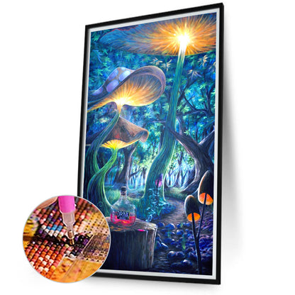 Glowing Mushroom 40*70Ccm(canvas) full round drill diamond painting