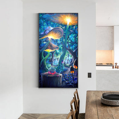 Glowing Mushroom 40*70Ccm(canvas) full round drill diamond painting