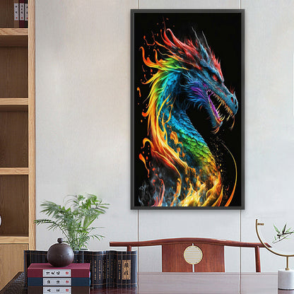 Colorful Dragon - Full Square Drill Diamond Painting 40*70CM