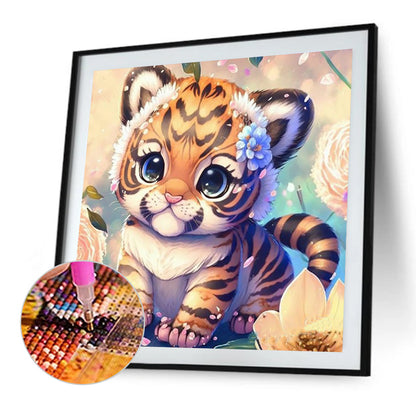 Little Tiger - Full Round Drill Diamond Painting 30*30CM