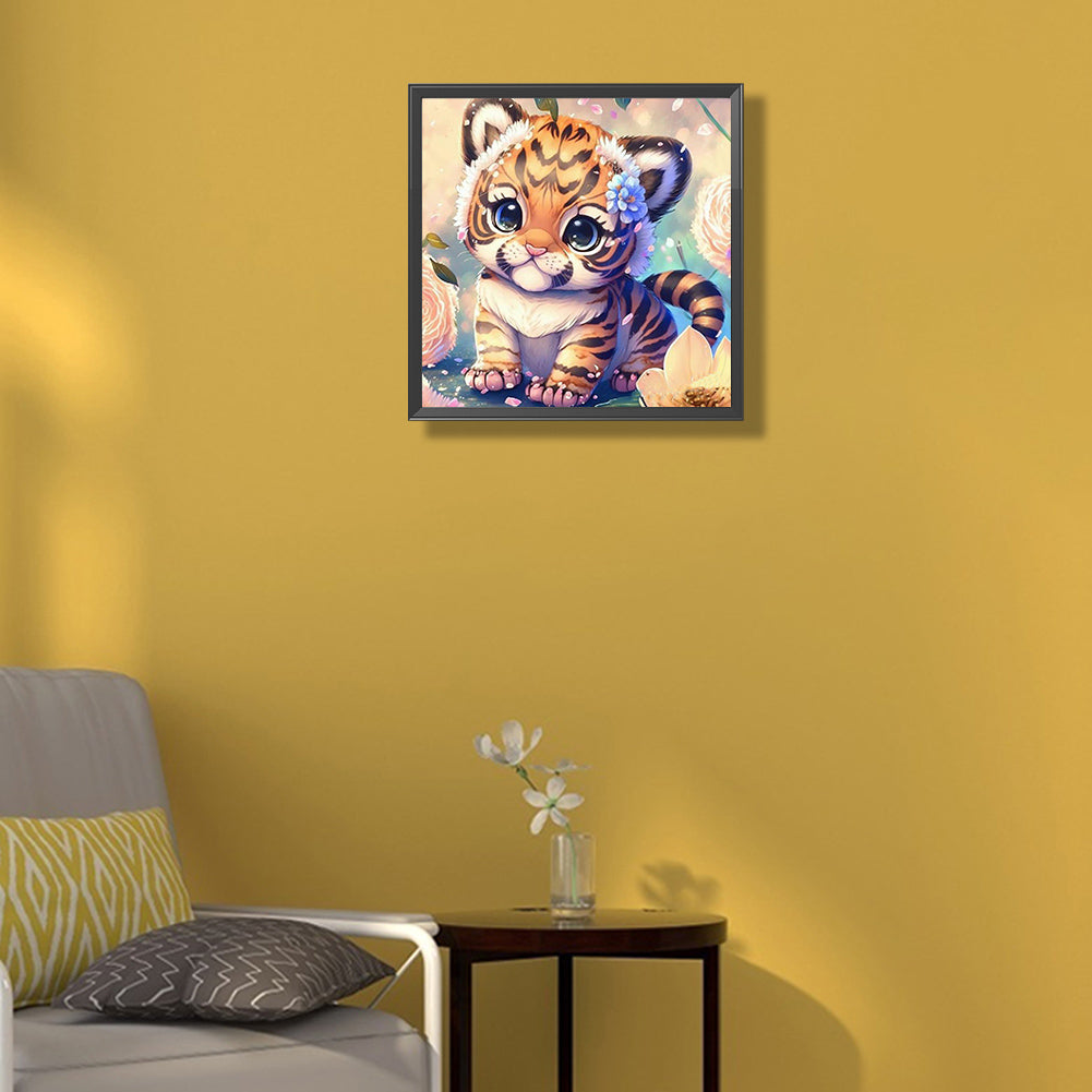 Little Tiger - Full Round Drill Diamond Painting 30*30CM