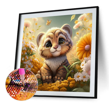 Little Tiger - Full Round Drill Diamond Painting 30*30CM