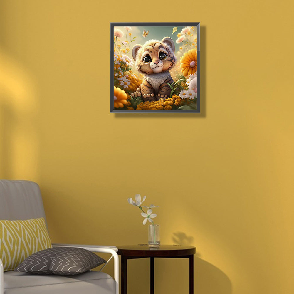 Little Tiger - Full Round Drill Diamond Painting 30*30CM