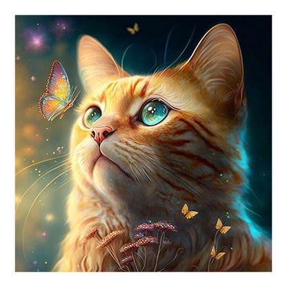 Cat - Full Round Drill Diamond Painting 30*30CM