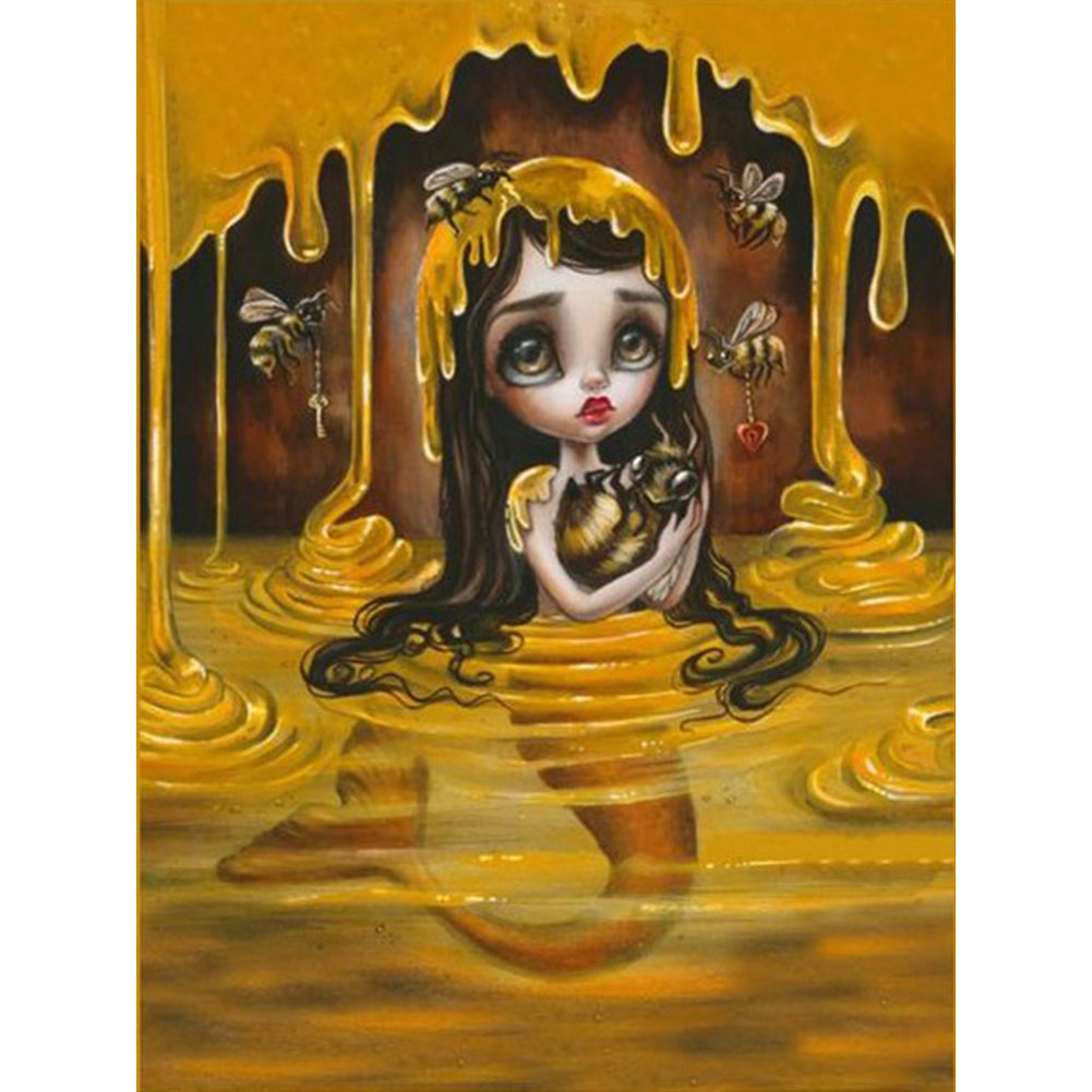 Honey Girl - Full Round Drill Diamond Painting 30*40CM