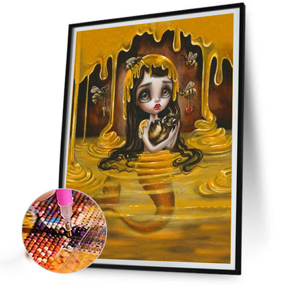 Honey Girl - Full Round Drill Diamond Painting 30*40CM