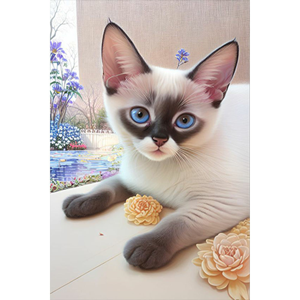 House Cat - Full Round Drill Diamond Painting 30*45CM