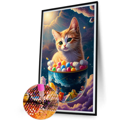 The Cat - Full Round Drill Diamond Painting 30*50CM