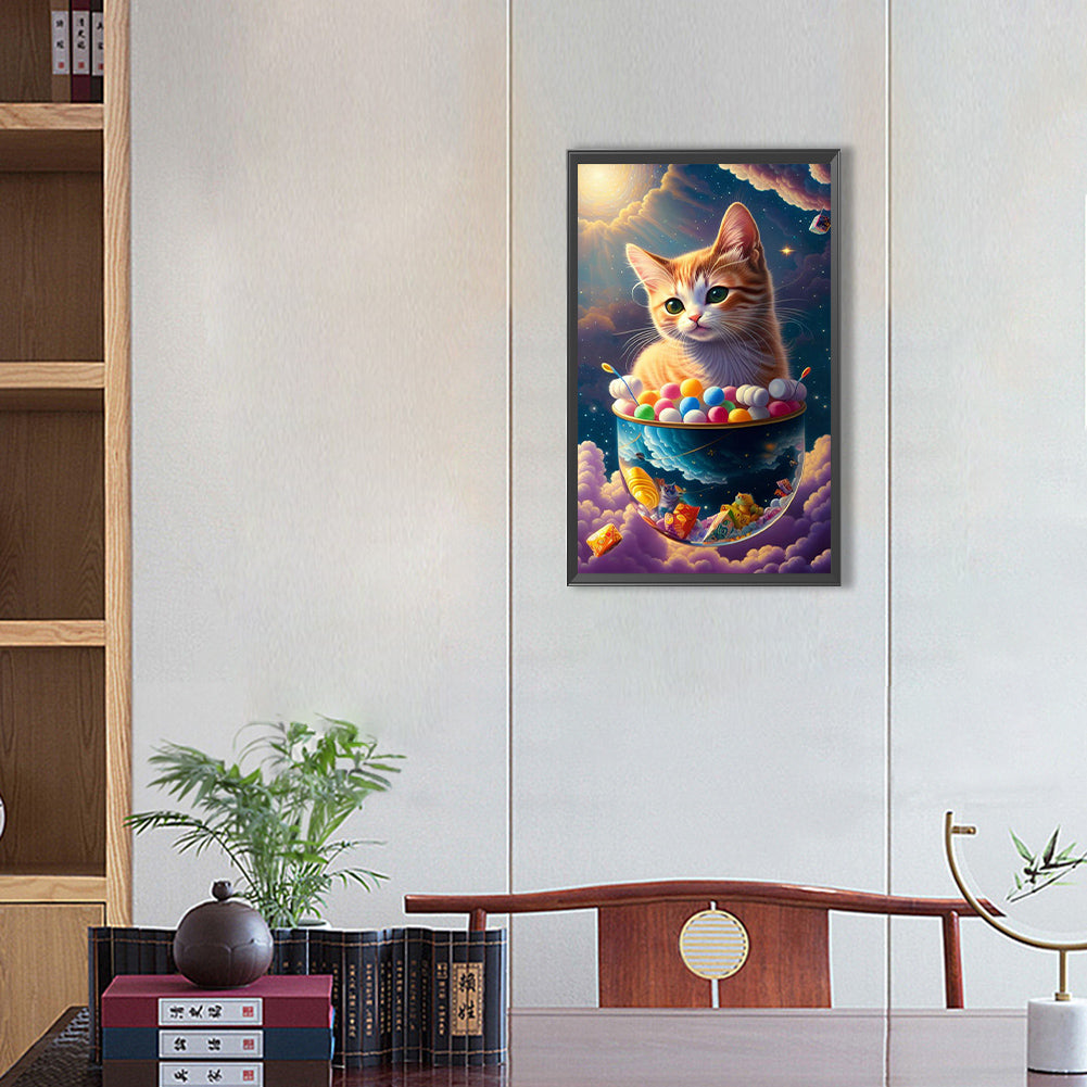 The Cat - Full Round Drill Diamond Painting 30*50CM