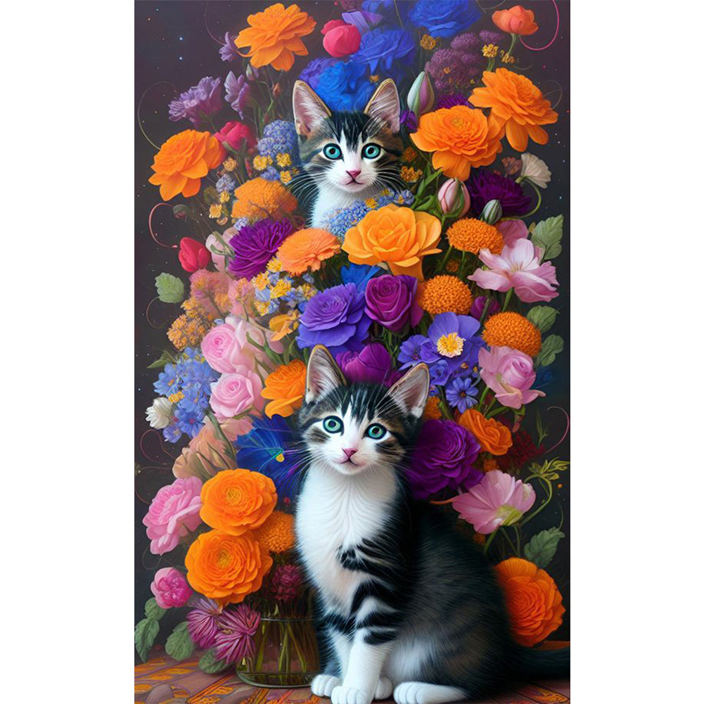 The Cat - Full Round Drill Diamond Painting 30*50CM