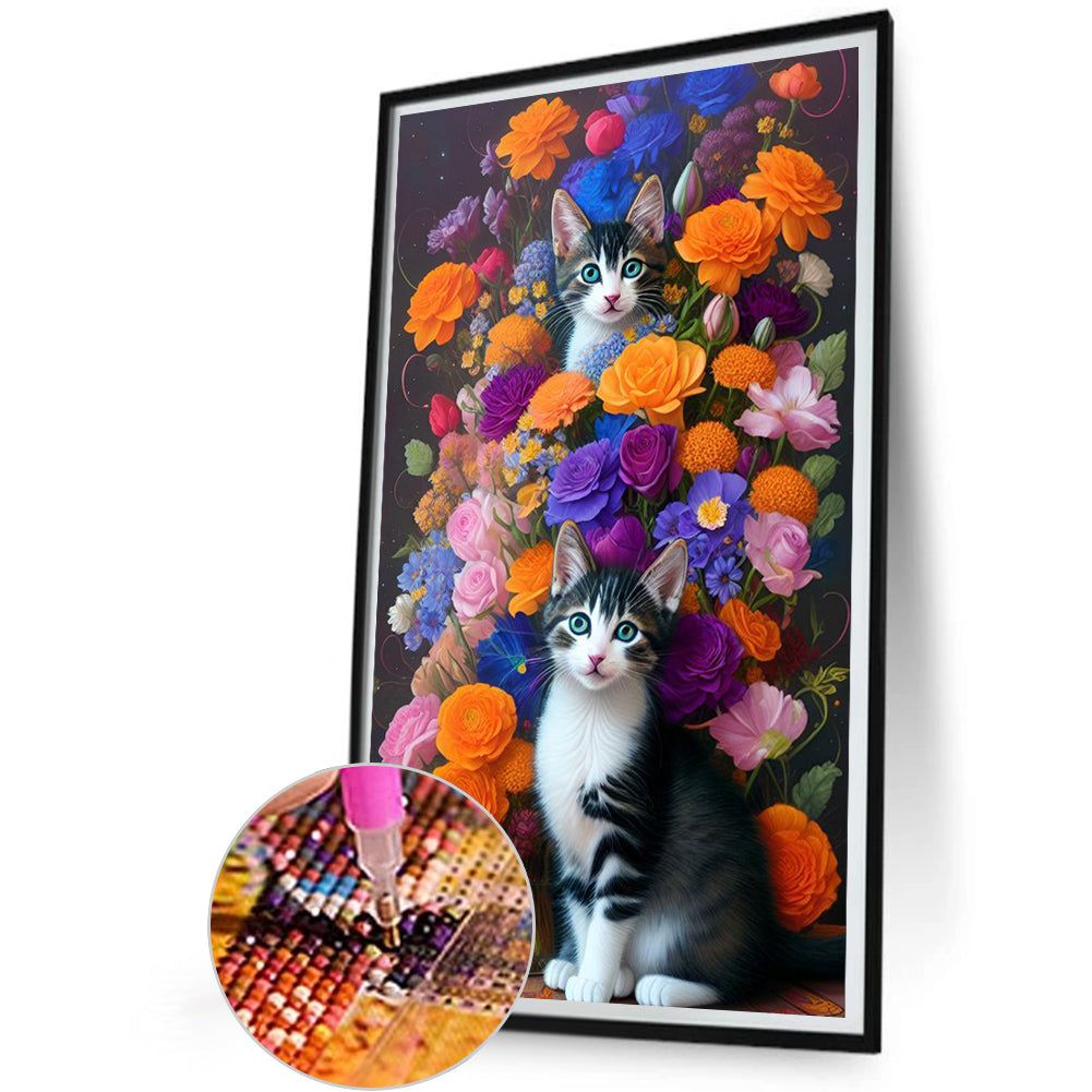 The Cat - Full Round Drill Diamond Painting 30*50CM