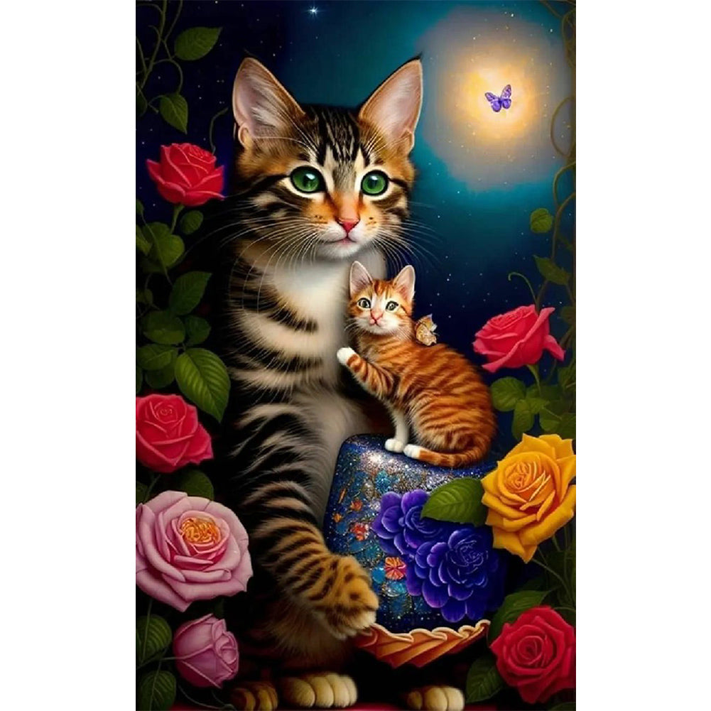 The Cat - Full Round Drill Diamond Painting 30*50CM