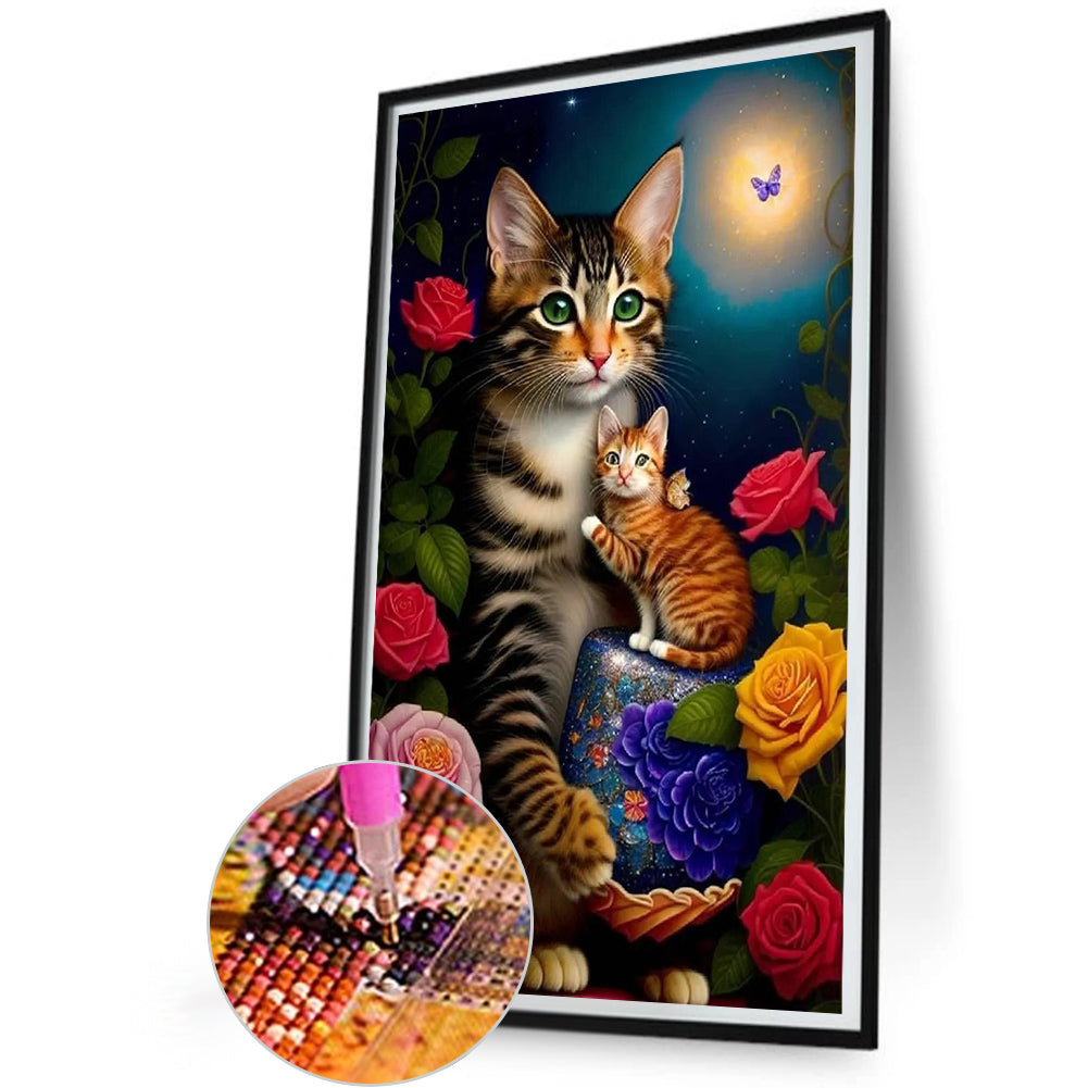 The Cat - Full Round Drill Diamond Painting 30*50CM