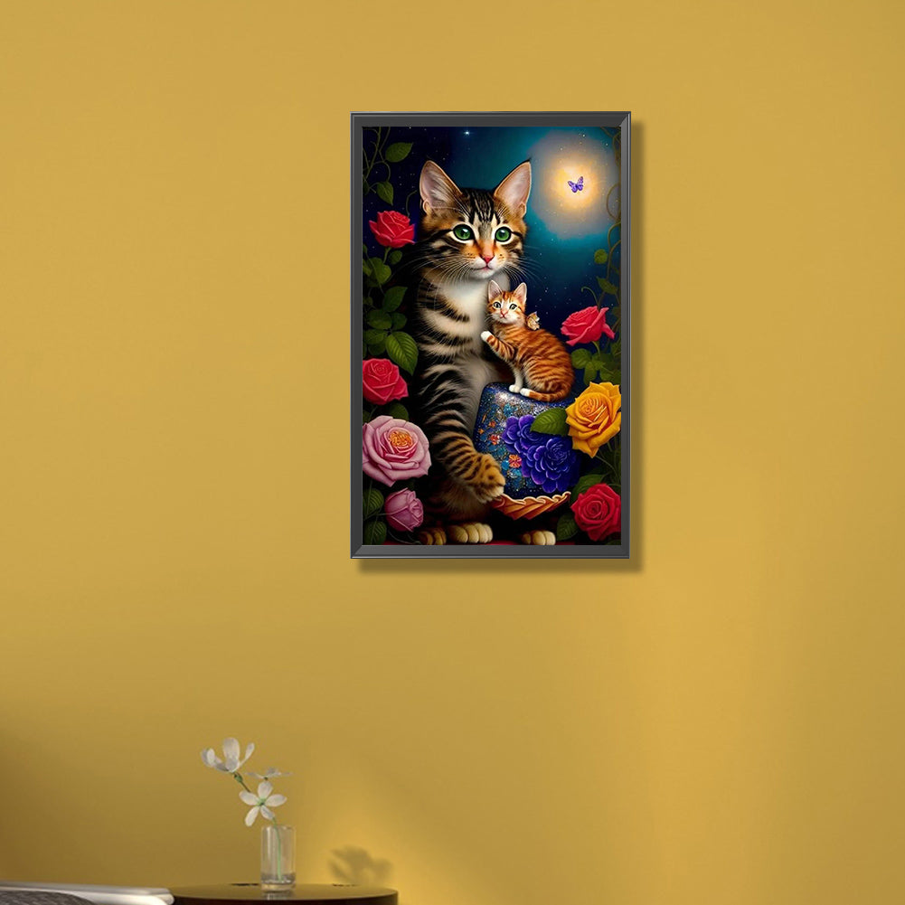 The Cat - Full Round Drill Diamond Painting 30*50CM