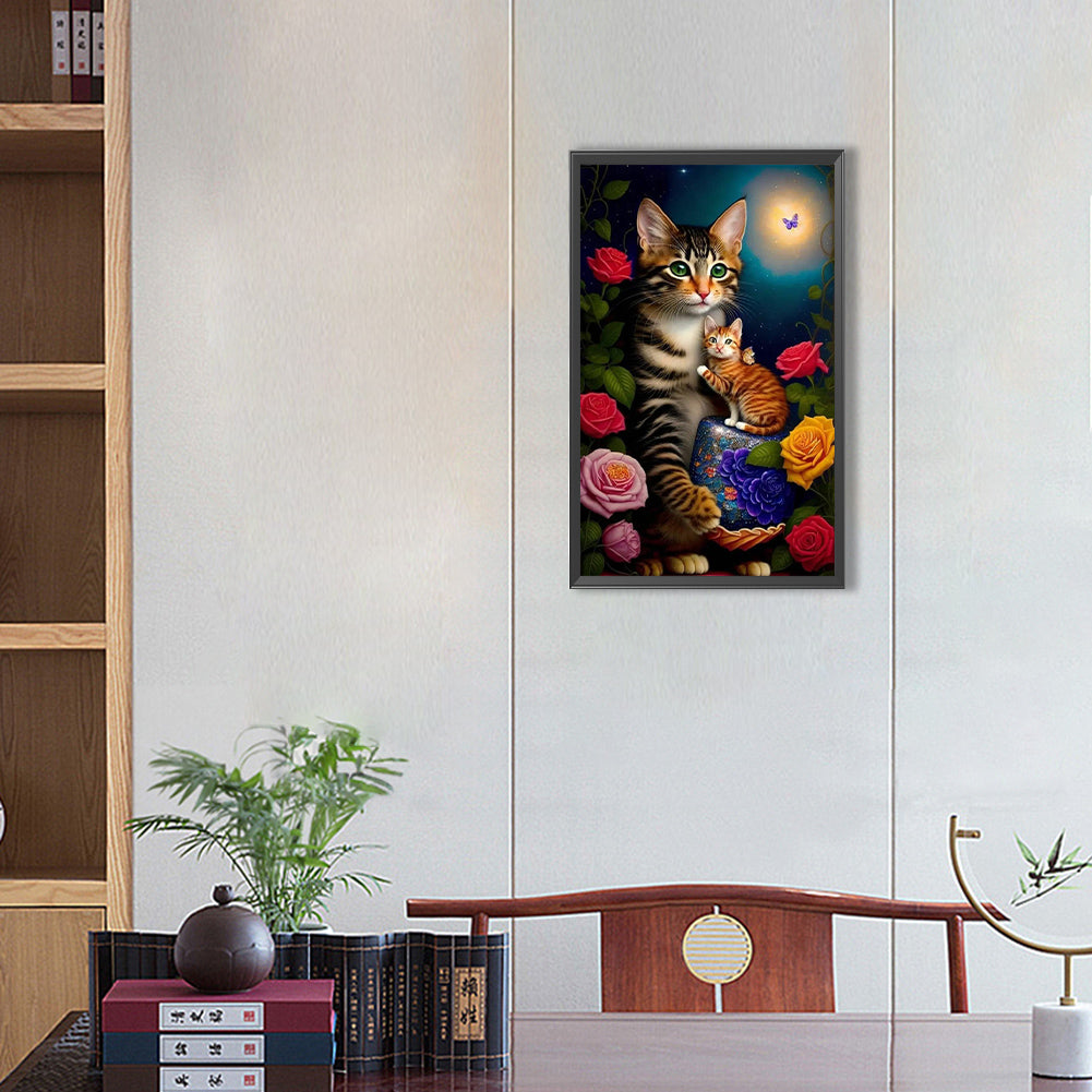 The Cat - Full Round Drill Diamond Painting 30*50CM