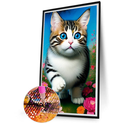 The Cat - Full Round Drill Diamond Painting 30*50CM