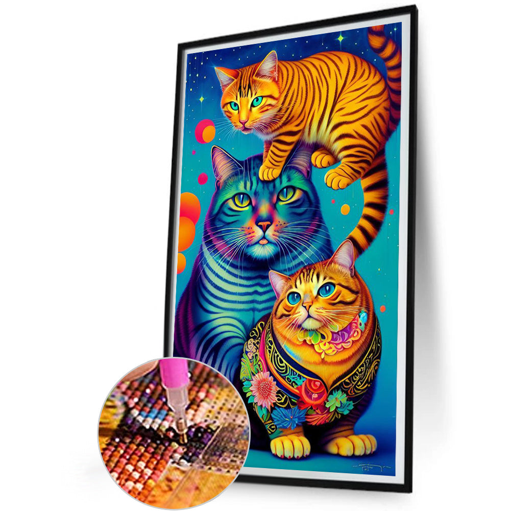 The Cat - Full Round Drill Diamond Painting 30*50CM