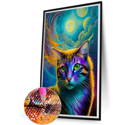 The Cat - Full Round Drill Diamond Painting 30*50CM