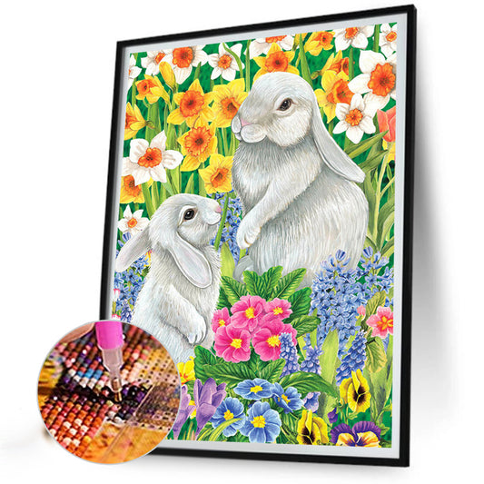 Easter Bunny - Full Round Drill Diamond Painting 30*40CM