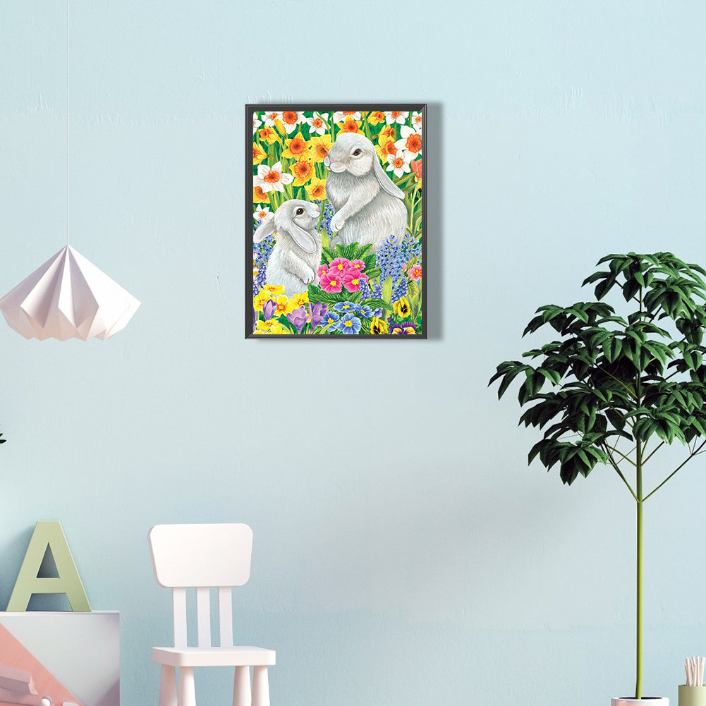 Easter Bunny - Full Round Drill Diamond Painting 30*40CM