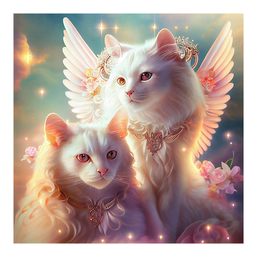 Angel Cat - Full Round Drill Diamond Painting 30*30CM