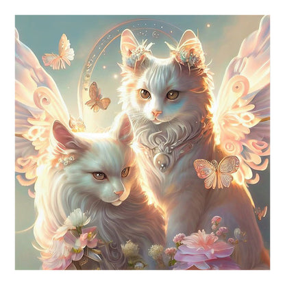 Angel Cat - Full Round Drill Diamond Painting 30*30CM