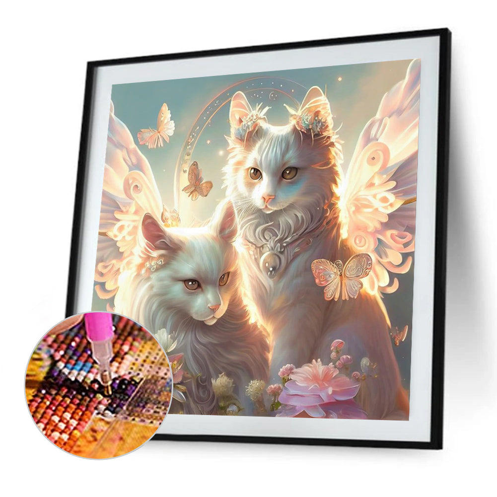 Angel Cat - Full Round Drill Diamond Painting 30*30CM