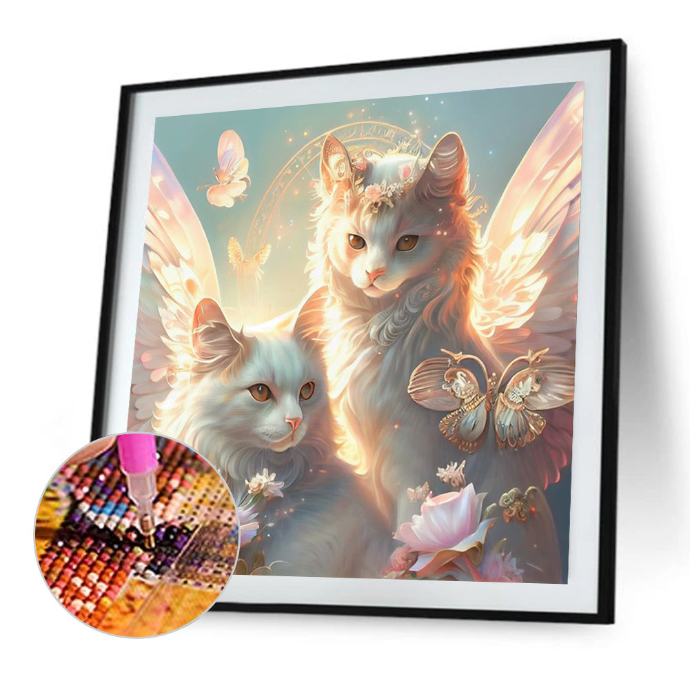 Angel Cat - Full Round Drill Diamond Painting 30*30CM