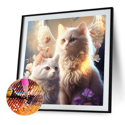 Angel Cat - Full Round Drill Diamond Painting 30*30CM