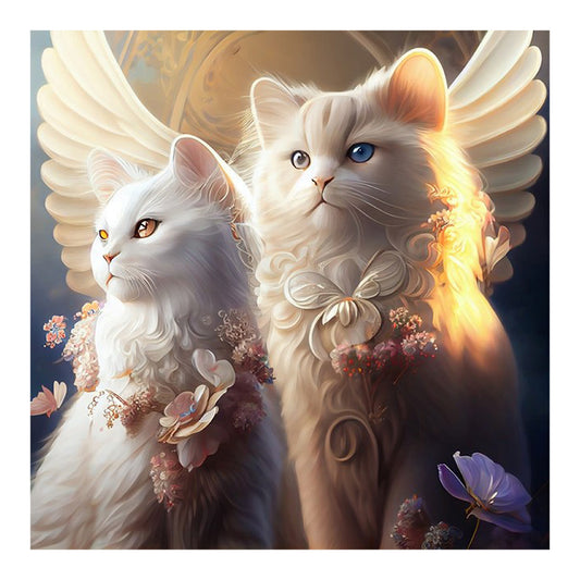 Angel Cat - Full Round Drill Diamond Painting 30*30CM