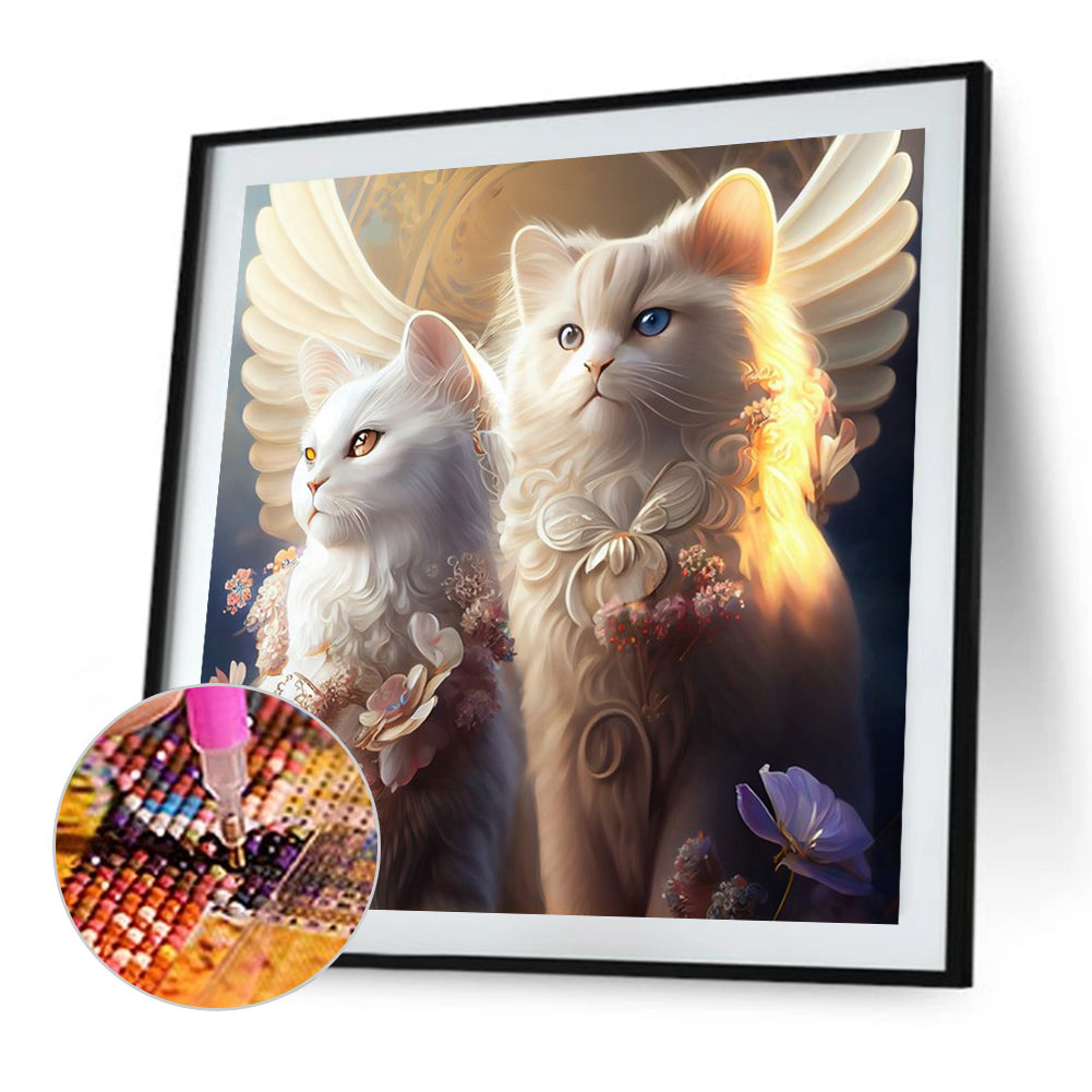 Angel Cat - Full Round Drill Diamond Painting 30*30CM