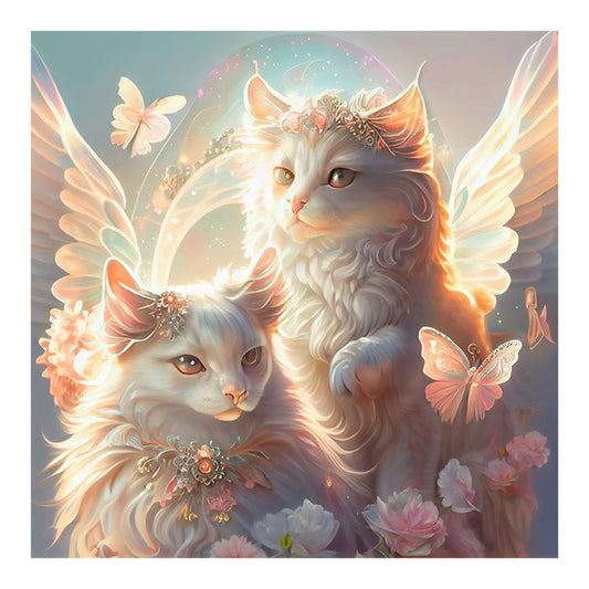 Angel Cat - Full Round Drill Diamond Painting 30*30CM