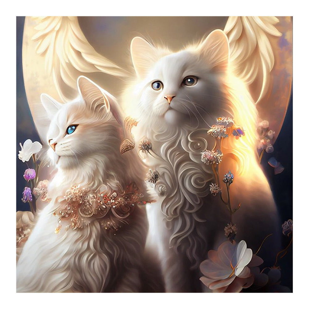 Angel Cat - Full Round Drill Diamond Painting 30*30CM