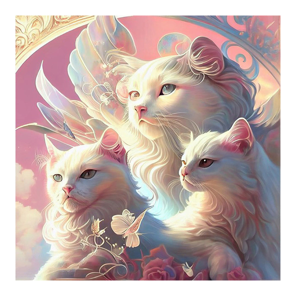 Angel Cat - Full Round Drill Diamond Painting 30*30CM