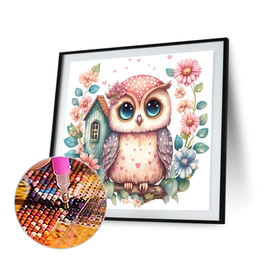 Owl 30*30Ccm(canvas) full round drill diamond painting