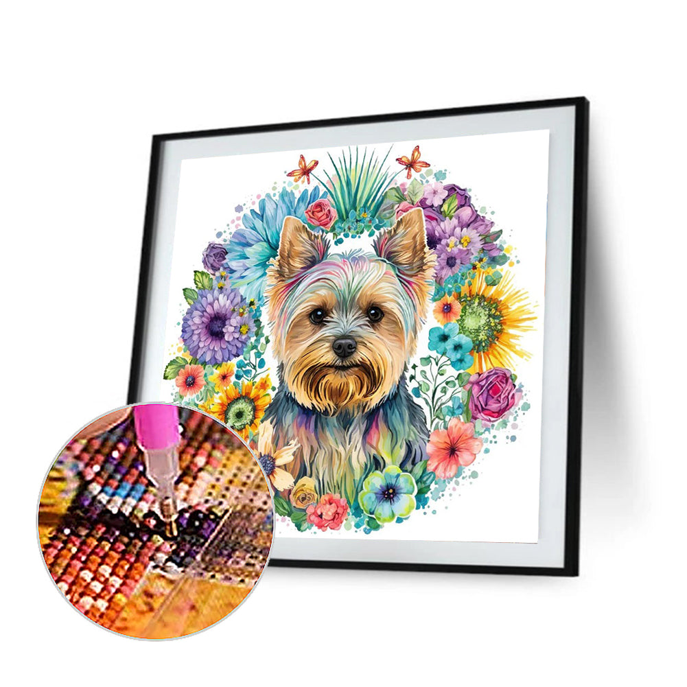 Puppy 30*30Ccm(canvas) full round drill diamond painting