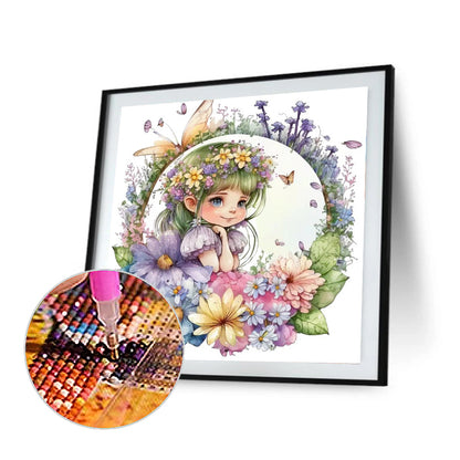 Flower Fairy 30*30Ccm(canvas) full round drill diamond painting