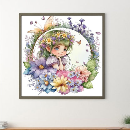 Flower Fairy 30*30Ccm(canvas) full round drill diamond painting