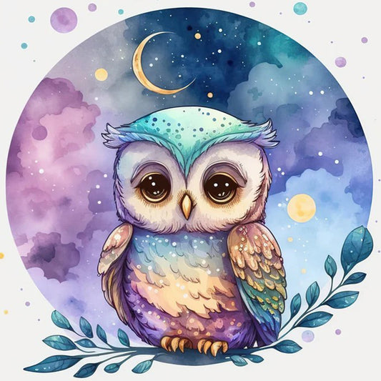 Owl 30*30Ccm(canvas) full round drill diamond painting