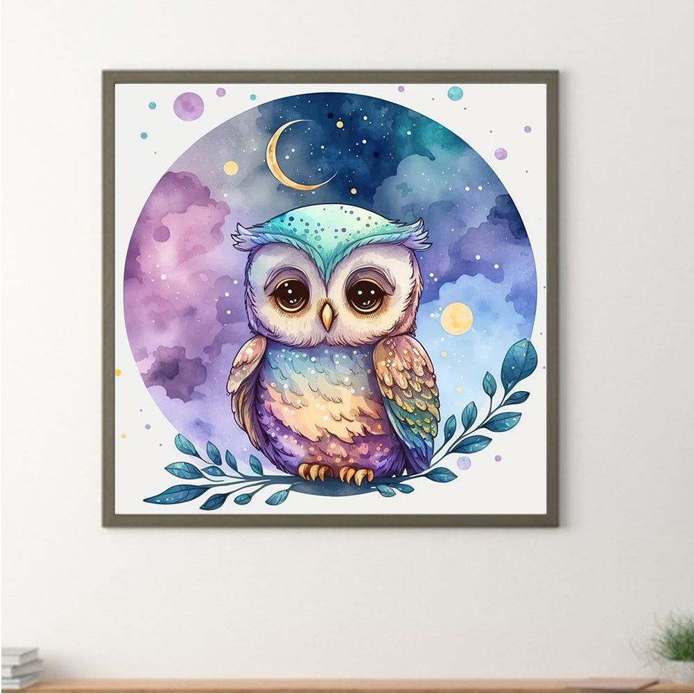 Owl 30*30Ccm(canvas) full round drill diamond painting