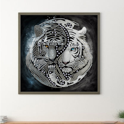 Tai Chi Yin Yang Tiger - Special Shaped Drill Diamond Painting 30*30CM