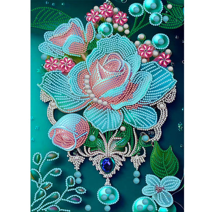 Jewelry Flower - Special Shaped Drill Diamond Painting 30*40CM