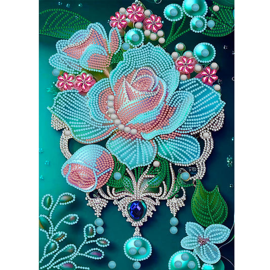 Jewelry Flower - Special Shaped Drill Diamond Painting 30*40CM