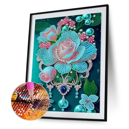 Jewelry Flower - Special Shaped Drill Diamond Painting 30*40CM